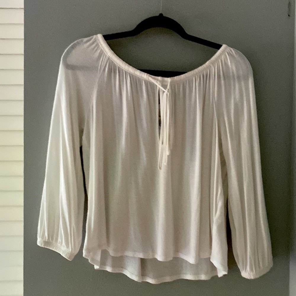 Ecote white flouncy top size large